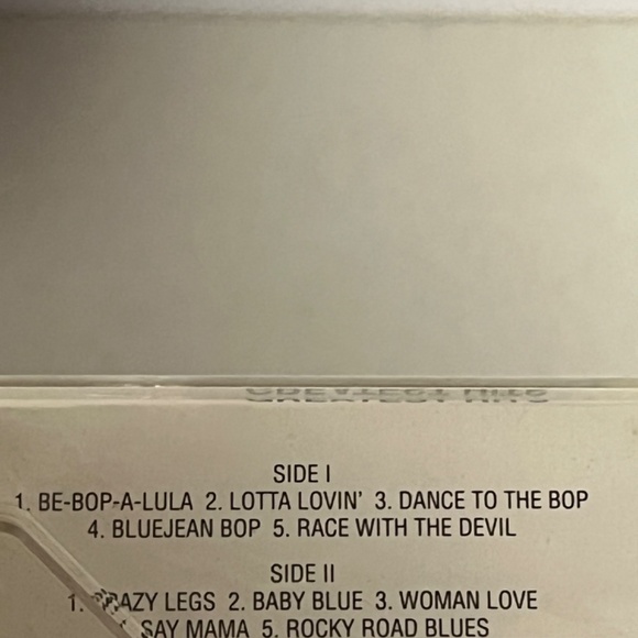 Vintage 1993 Gene Vincent & His Blue Caps Greatest Hits Cassette Tape - Picture 4 of 7